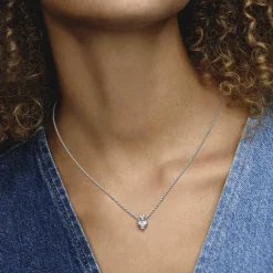 Collier avec Pendentif Pandora Timeless - Double Cœur Scintillant