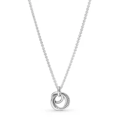 Collier avec Pendentif Pandora Moments - Cercles Ma Famille pour Toujours