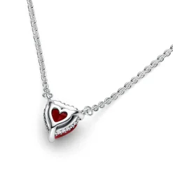 Collier avec Pendentif Pandora - Cœur Halo Scintillant