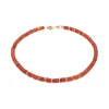 Collier Blima en pierres Agate rouge