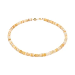 Collier Blima en pierres Jade jaune