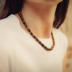 Collier Blima en pierres Oeil de Tigre