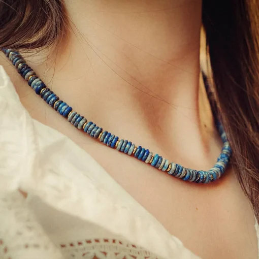 Collier Blima en pierres Lapis-lazuli