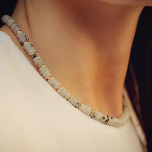 Collier Blima en pierres Labradorite