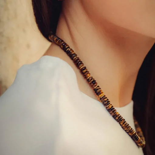 Collier Blima en pierres Oeil de Tigre
