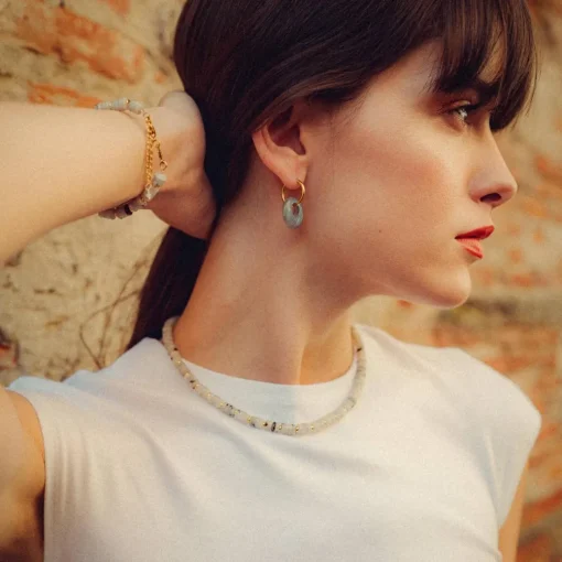 Collier Blima en pierres Labradorite