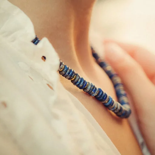 Collier Blima en pierres Lapis-lazuli