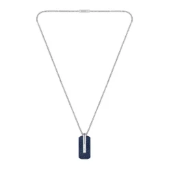 Collier Boss Bijoux Homme avec Pendentif Bleu