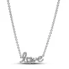 Collier Chaîne Love en Lettres Cursives Scintillant