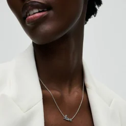 Collier Chaîne Love en Lettres Cursives Scintillant