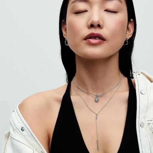 Collier Chaîne Love en Lettres Cursives Scintillant