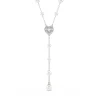 Collier en Y Ariana Grande x Swarovski, Tailles variées, Cœur, Blanc, Métal rhodié