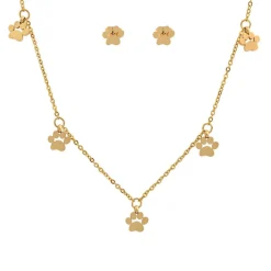 Collier et pendentif Femme Edforce 41-0301-S - Acier Doré