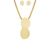 Collier et pendentif Femme Edforce 00-0279-S - Acier Doré