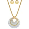 Collier et pendentif Femme Edforce 93-0840-S - Acier Doré