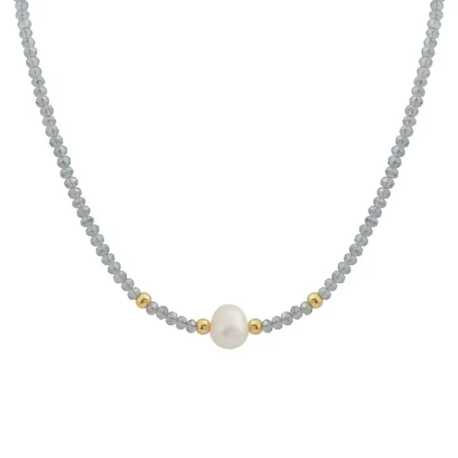 Collier et pendentif Femme Edforce 534-0120-N - Perle Argentée