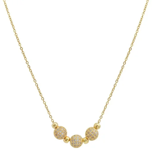 Collier et pendentif Femme Edforce 541-0045-N - Acier Doré