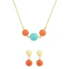 Collier et pendentif Femme Edforce 341-0073-S - Acier Doré