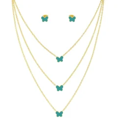 Collier et pendentif Femme Edforce 226-0045-S - Acier Doré