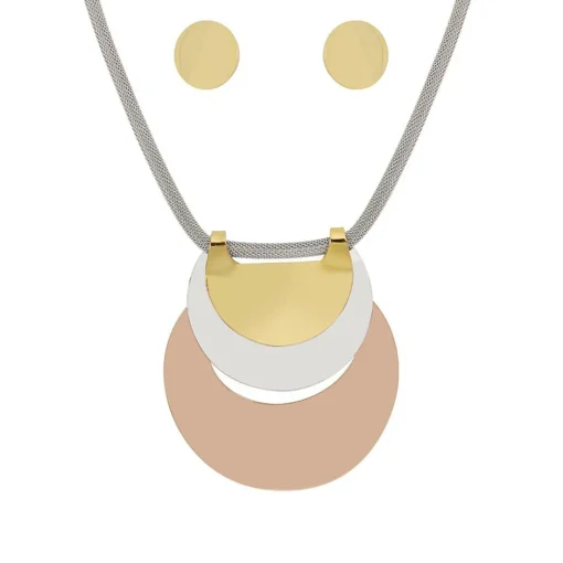 Collier et pendentif Femme Edforce 93-0831-S - Acier argenté