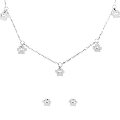 Collier et pendentif Femme Edforce 226-0120-S - Acier Argent