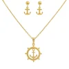Collier et pendentif Femme Edforce 90-0396-S - Acier Doré