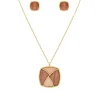 Collier et pendentif Femme Edforce 93-0916-S - Acier Doré