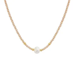 Collier et pendentif Femme Edforce 534-0116-N - Perle Doré