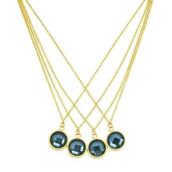 Collier et pendentif Femme Edforce 05-0989-N - Acier Doré