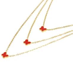 Collier et pendentif Femme Edforce 226-0046-S - Acier Doré