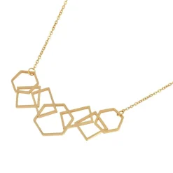 Collier et pendentif Femme Edforce 376-0011-S - Acier Doré