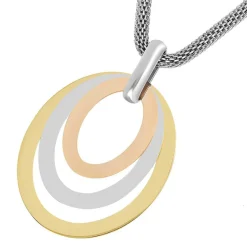 Collier et pendentif Femme Edforce 93-0855-S - Acier Argenté