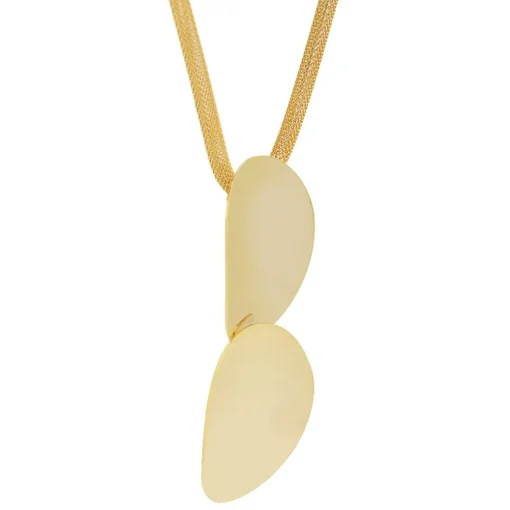Collier et pendentif Femme Edforce 00-0279-S - Acier Doré