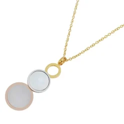 Collier et pendentif Femme Edforce 302-0100-S - Acier Doré