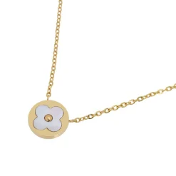 Collier et pendentif Femme Edforce 274-0035-S - Acier Doré