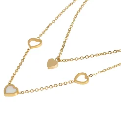 Collier et pendentif Femme Edforce 337-0311-S - Acier Doré