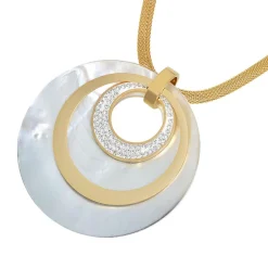 Collier et pendentif Femme Edforce 93-0840-S - Acier Doré
