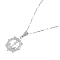 Collier et pendentif Femme Edforce 90-0395-S - Acier Argenté