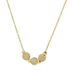 Collier et pendentif Femme Edforce 541-0045-N - Acier Doré