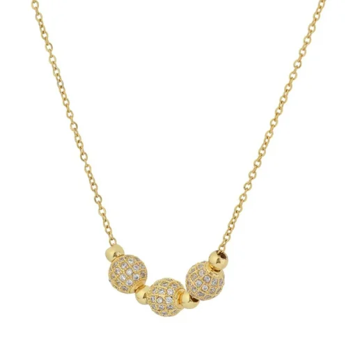 Collier et pendentif Femme Edforce 541-0045-N - Acier Doré