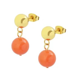 Collier et pendentif Femme Edforce 341-0073-S - Acier Doré