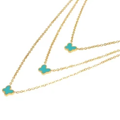 Collier et pendentif Femme Edforce 226-0045-S - Acier Doré