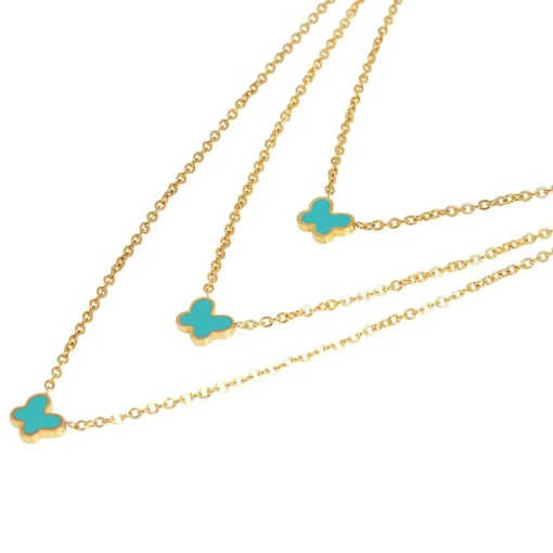 Collier et pendentif Femme Edforce 226-0045-S - Acier Doré