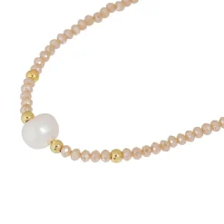 Collier et pendentif Femme Edforce 534-0116-N - Perle Doré
