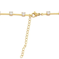 Collier et pendentif Femme Edforce 300-0127-S - Acier Doré