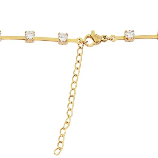Collier et pendentif Femme Edforce 300-0127-S - Acier Doré