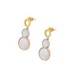 Collier et pendentif Femme Edforce 302-0100-S - Acier Doré
