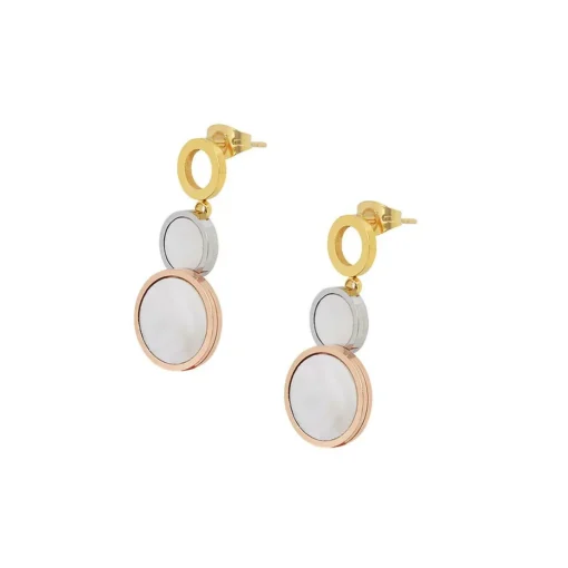 Collier et pendentif Femme Edforce 302-0100-S - Acier Doré