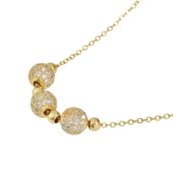 Collier et pendentif Femme Edforce 541-0045-N - Acier Doré