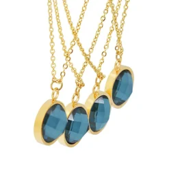 Collier et pendentif Femme Edforce 05-0989-N - Acier Doré